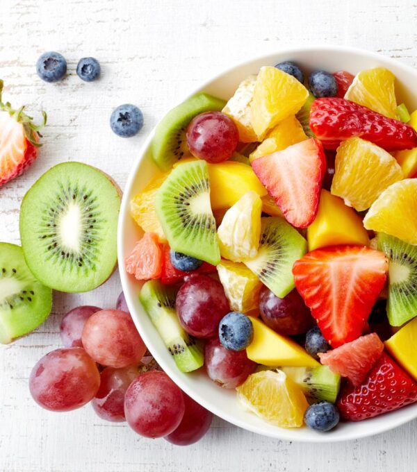 Fruta en postres saludables